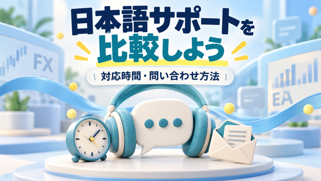 海外FXの日本語サポートを比較｜対応時間と問い合わせ方法の違い