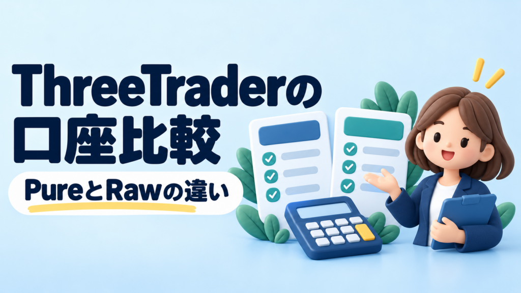 ThreeTraderの口座タイプと取引コスト｜スプレッド・手数料を比較