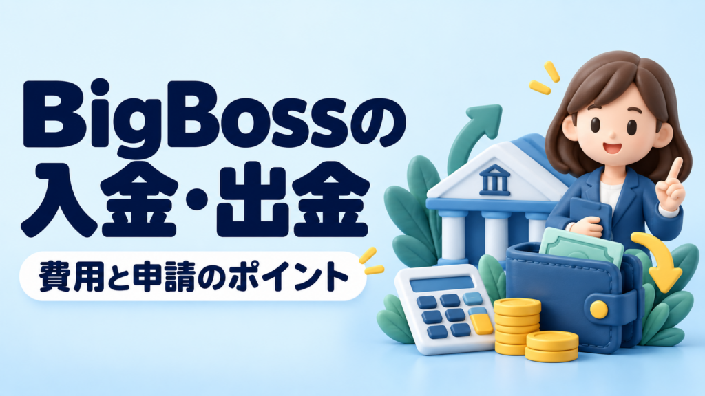 BigBossの入金・出金方法｜手数料と申請時の確認ポイント