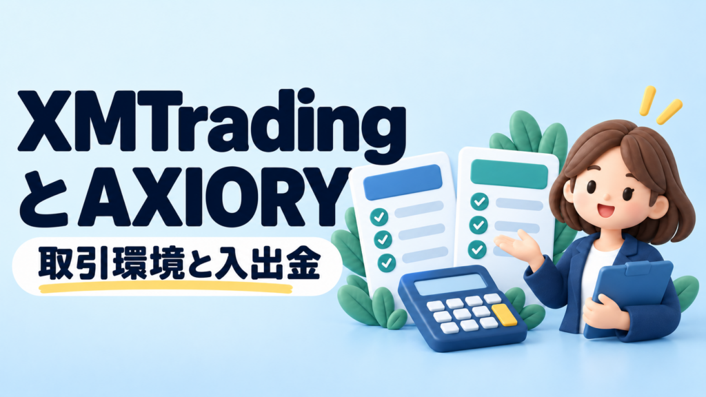 XMTradingとAXIORYを比較｜取引環境と入出金の違いを確認