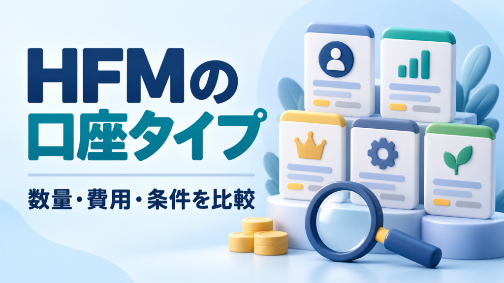 HFMの口座タイプを比較｜注文数量・手数料・利用条件の違い