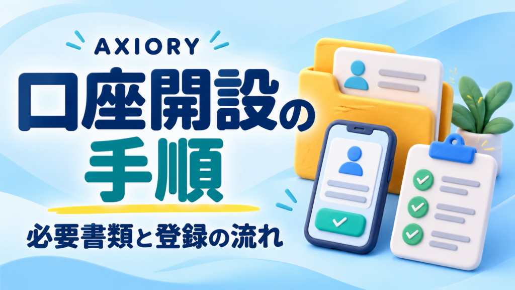 AXIORYの口座開設方法｜本人確認と取引開始までの手順