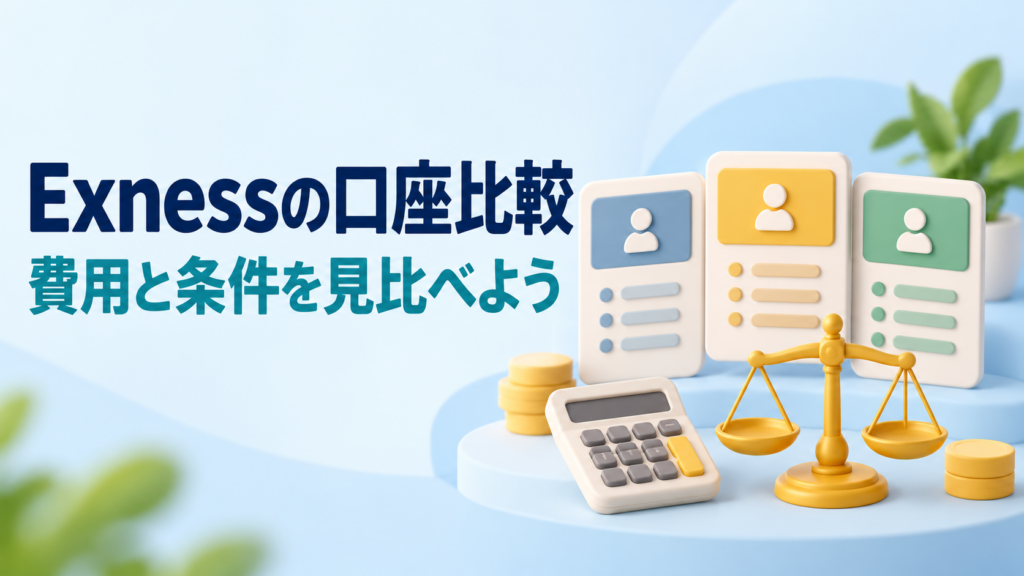 Exnessの口座タイプを比較｜スプレッド・手数料・最低入金額の見方