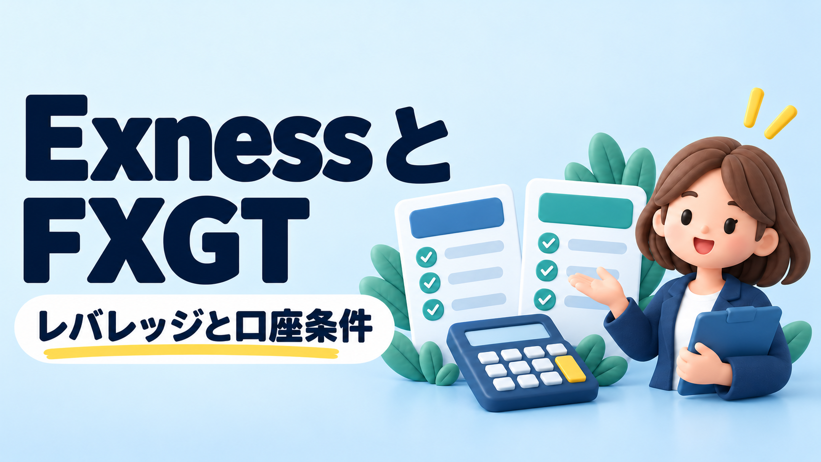 ExnessとFXGTを比較｜レバレッジと口座条件の違い