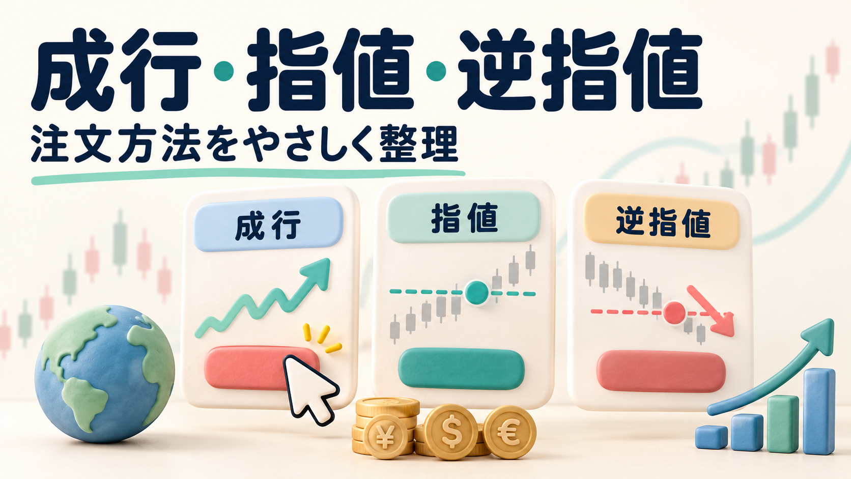 FXの成行・指値・逆指値とは？具体例で分かる注文方法