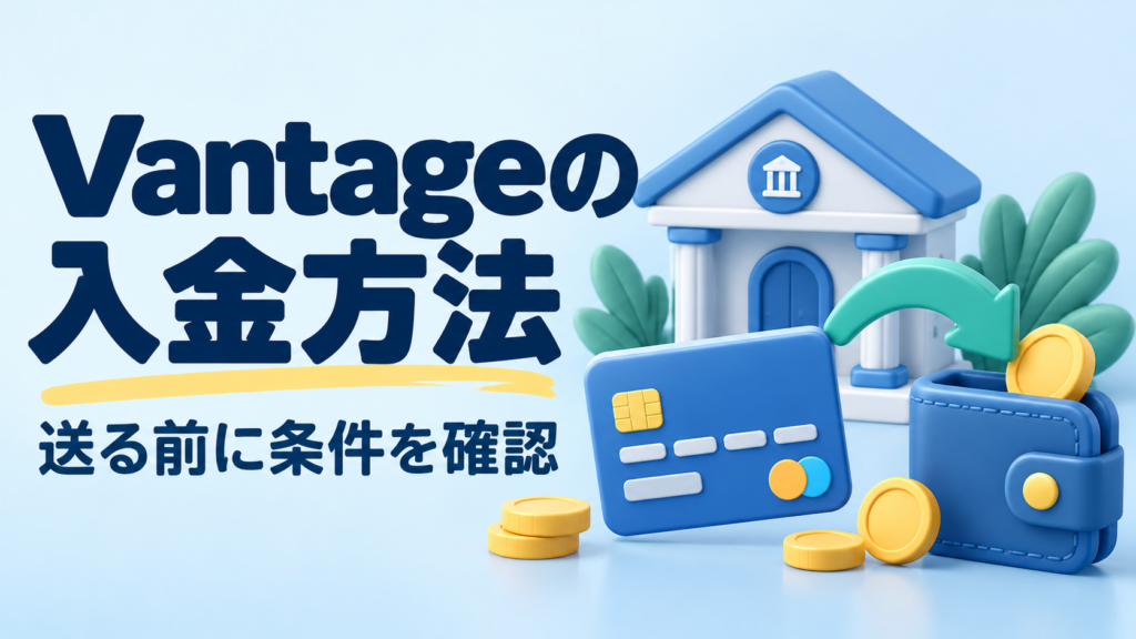 Vantageの入金方法｜対応方法・費用と入金時の注意点